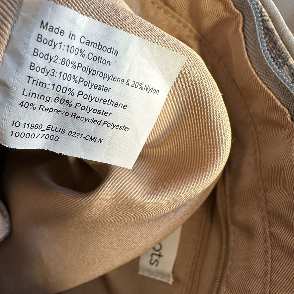 The Sak Sakroots Ellis Satchel Hobo Tan Gray Straw Leather Shoulder HandBag Tote - Picture 11 of 13